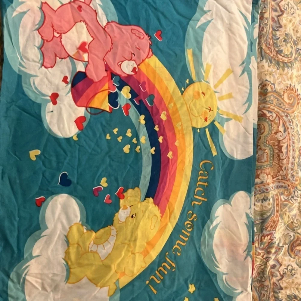 Care Bears vintage standard pillow care rainbow trail Catch Some Fun